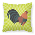 Dutch Bantam Chicken Green Decorative Throw Pillow 18x18 Indoor Outdoor Accent Cushion, Fabric Cover with Insert for Sofa, Bed, Porch & Living Room