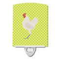 German Langshan Chicken Green Ceramic Night Light Compact, UL-Certified, Ideal for Bedroom, Bathroom, Nursery, Hallway, Kitchen, 6x4x3, Multicolor