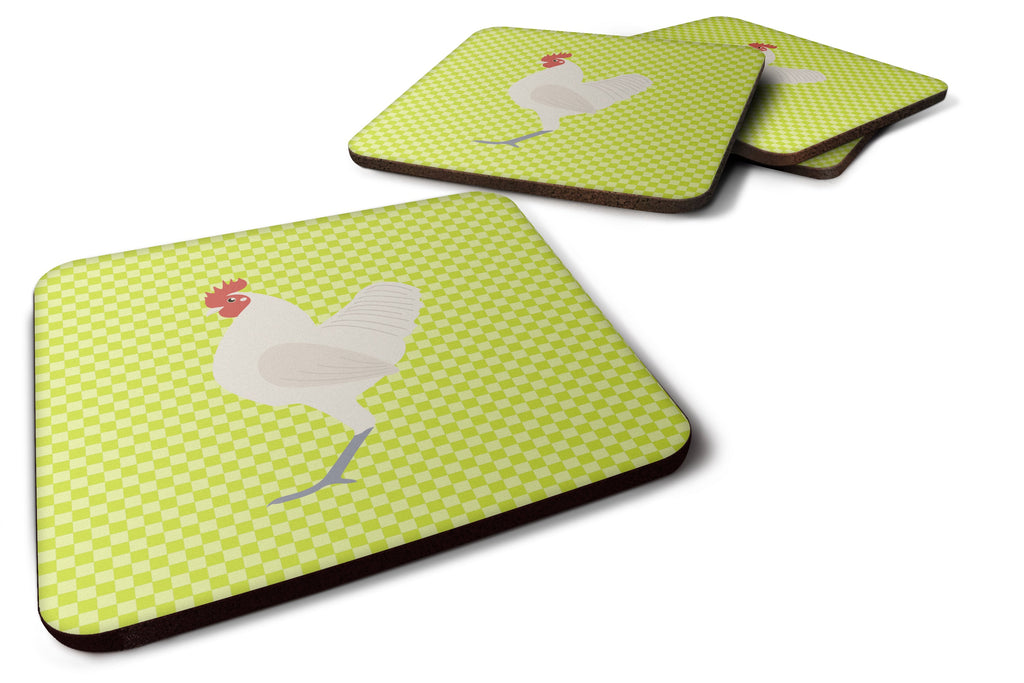 German Langshan Chicken Green Foam Coasters Set of 4 Cup Coasters for Indoor Outdoor, Tabletop Protection, Anti Slip, Mouse pad Material