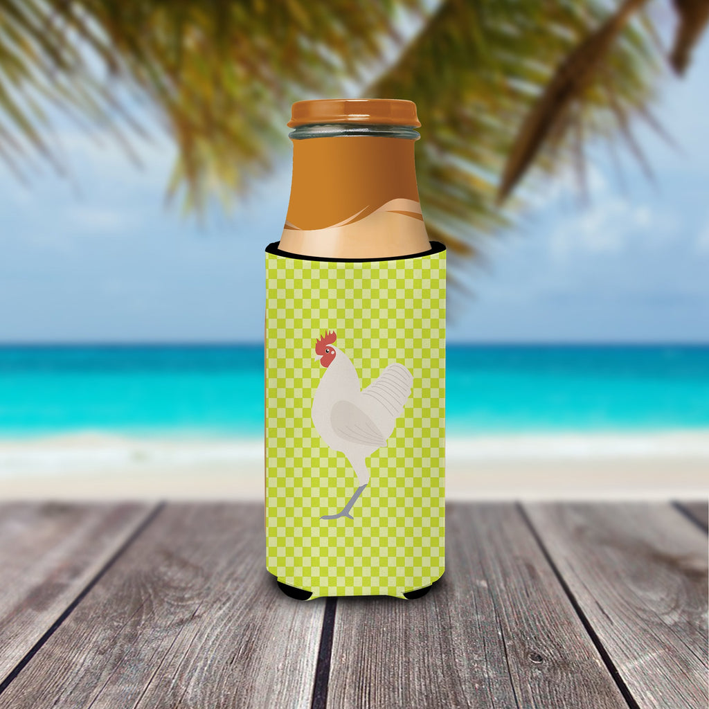 German Langshan Chicken Green Slim Can Hugger , Insulated Foam Hugger for 12 oz Slim Cans, Beer Bottles & Water Bottles, Printed in USA