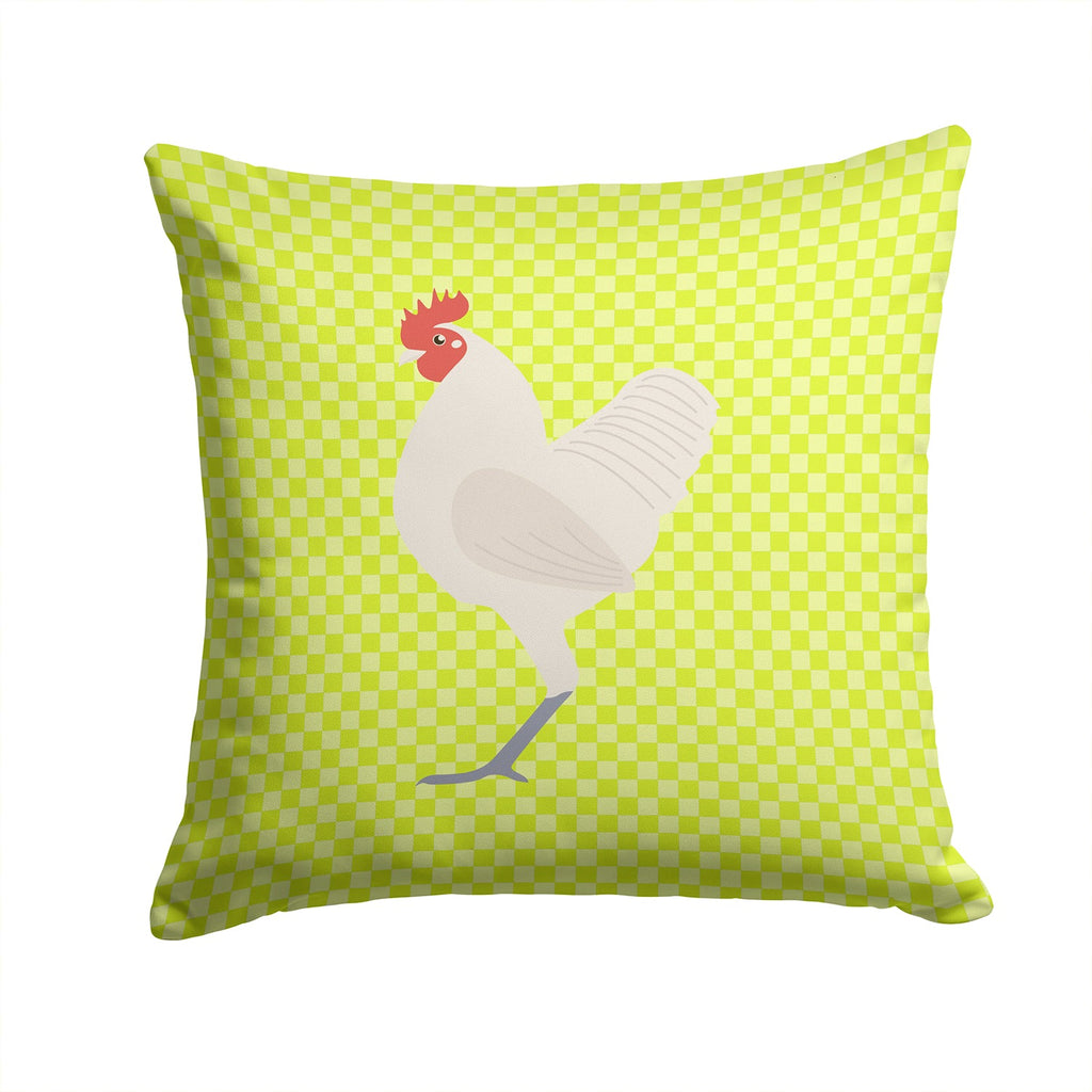 German Langshan Chicken Green Decorative Throw Pillow 14x14 Indoor Outdoor Accent Cushion, Fabric Cover with Insert for Sofa, Bed, Porch & Living Room
