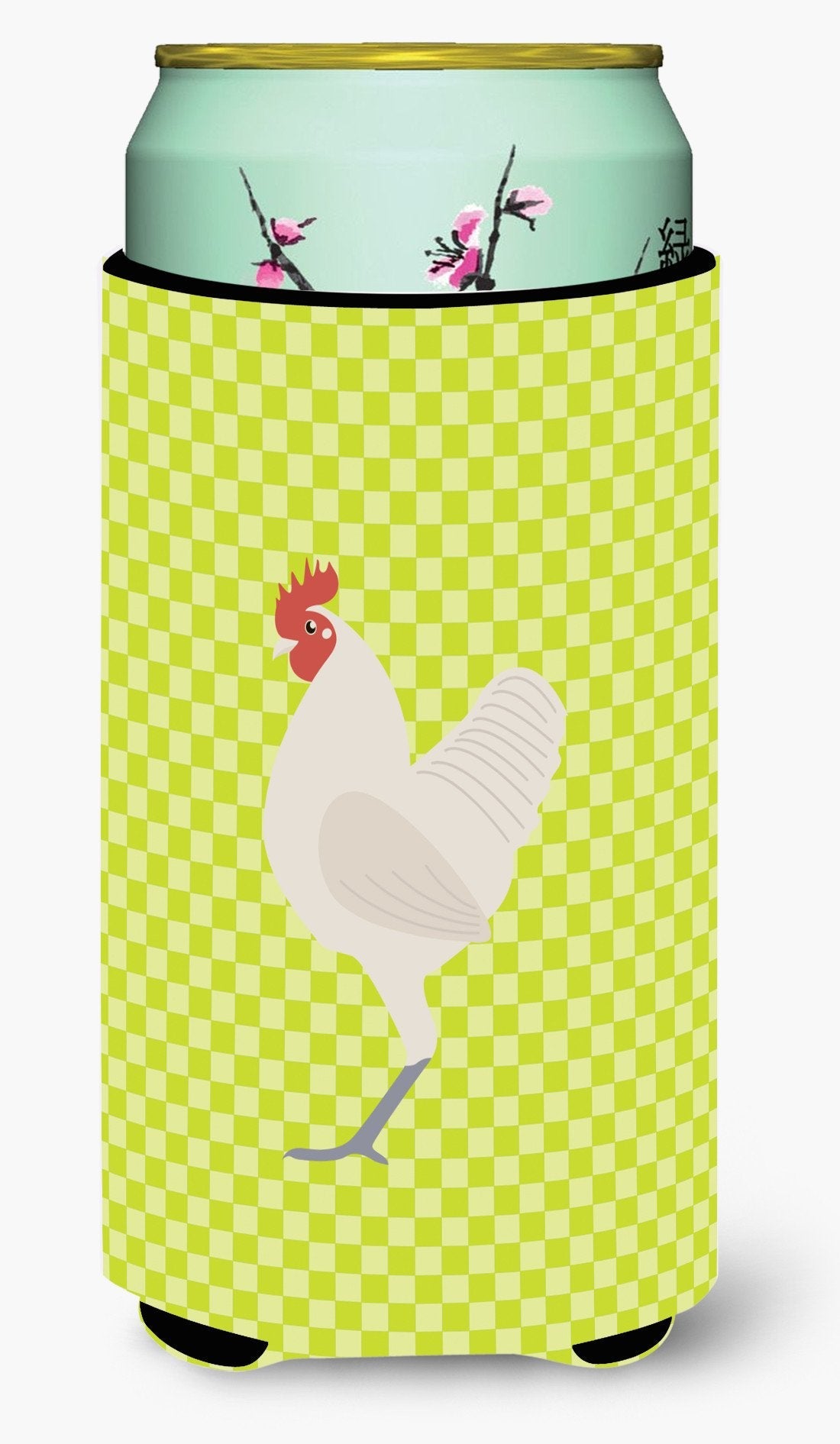 German Langshan Chicken Green Tall Boy Hugger Can Cooler Sleeve Machine Washable Drink Collapsible Insulator Beverage Insulated Holder