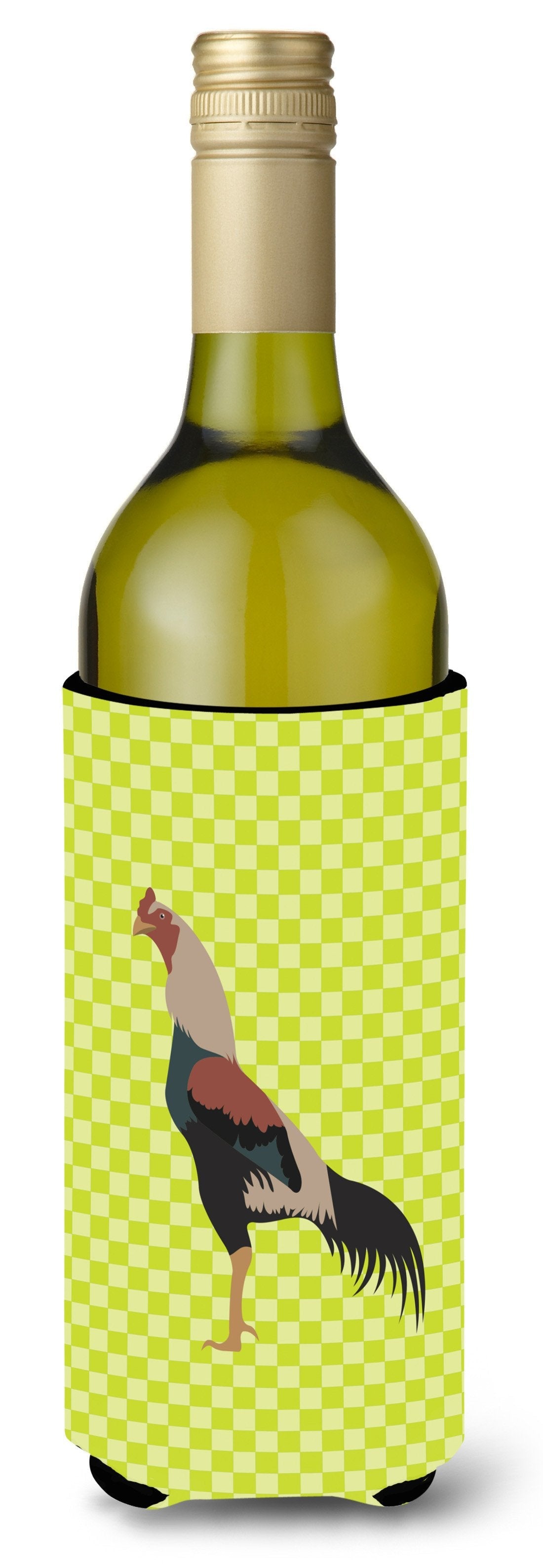 Kulang Chicken Green Wine Bottle Hugger Gift Sleeve for Standard 750 ml Bottles, Insulated Reusable Also Fits Mini Shot & Pint Bottles