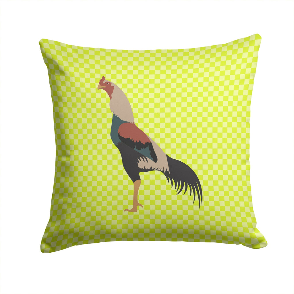 Kulang Chicken Green Decorative Throw Pillow 14x14 Indoor Outdoor Accent Cushion, Fabric Cover with Insert for Sofa, Bed, Porch & Living Room