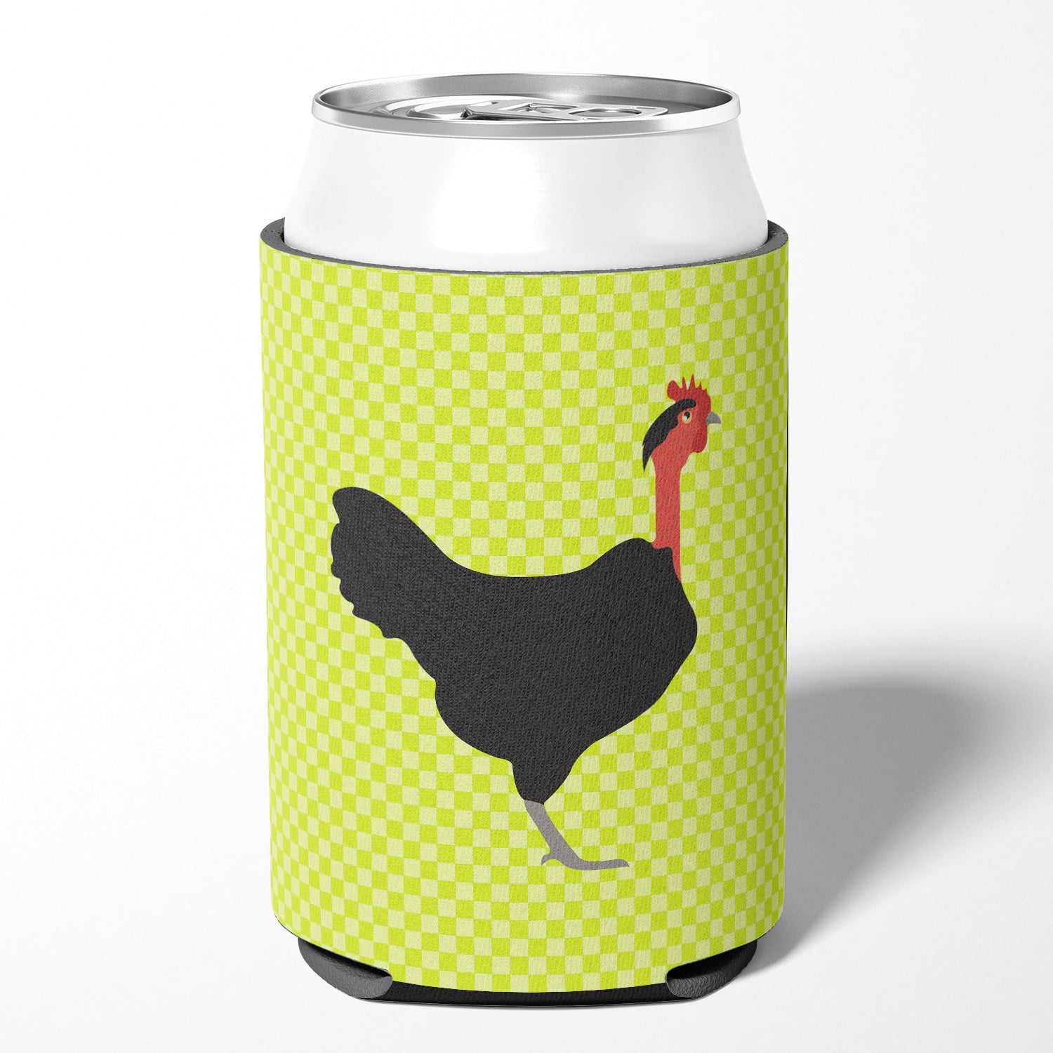 Naked Neck Chicken Green Can or Bottle Hugger Cooler Sleeve for Standard 12 oz Cans, Insulated Foam Beer & Soda Can Hugger Reusable