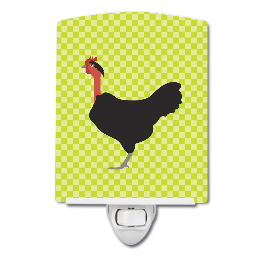 Naked Neck Chicken Green Ceramic Night Light Compact, UL-Certified, Ideal for Bedroom, Bathroom, Nursery, Hallway, Kitchen, 6x4x3, Multicolor