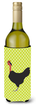 Naked Neck Chicken Green Wine Bottle Hugger Gift Sleeve for Standard 750 ml Bottles, Insulated Reusable Also Fits Mini Shot & Pint Bottles