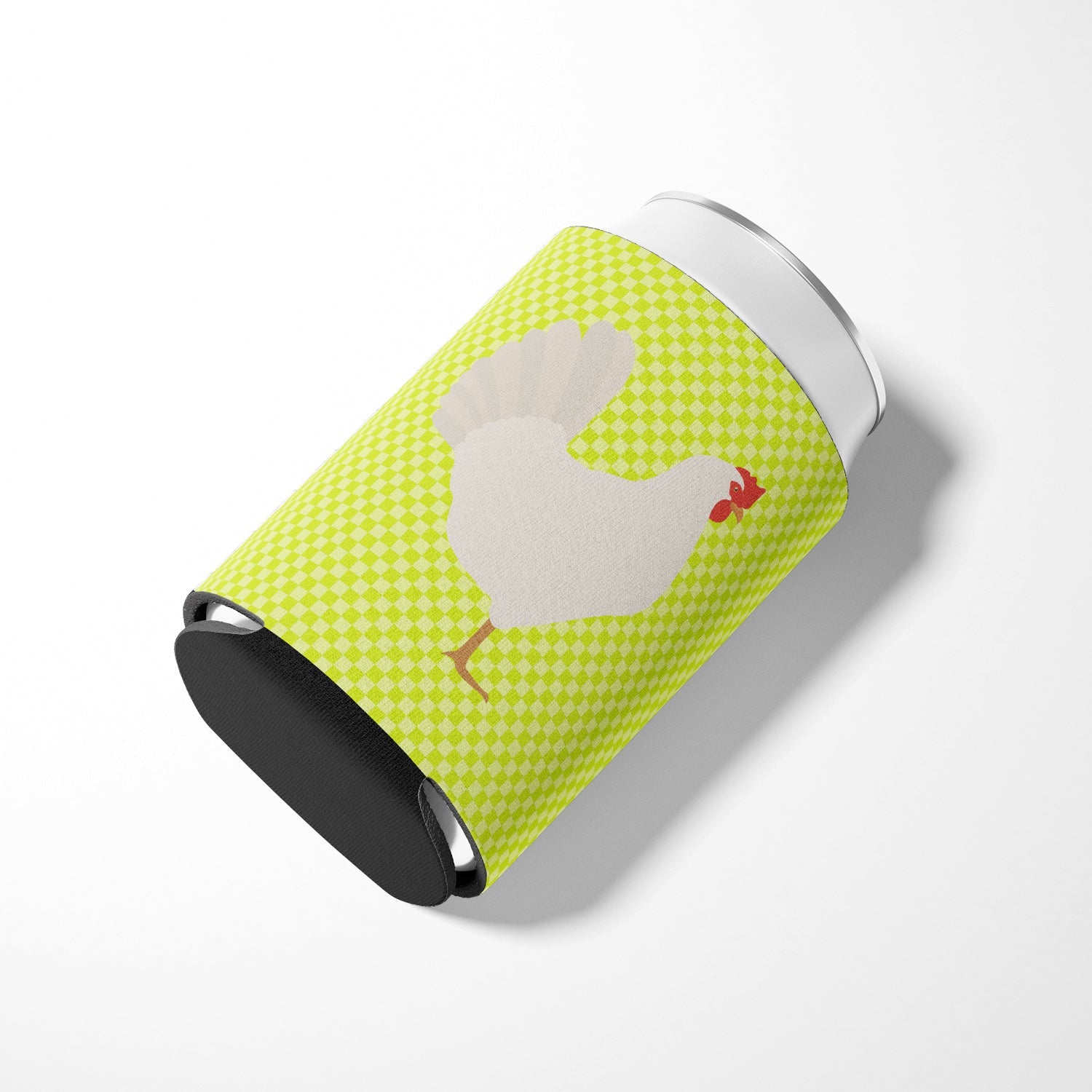 Leghorn Chicken Green Can or Bottle Hugger Cooler Sleeve for Standard 12 oz Cans, Insulated Foam Beer & Soda Can Hugger Reusable