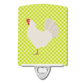 Leghorn Chicken Green Ceramic Night Light Compact, UL-Certified, Ideal for Bedroom, Bathroom, Nursery, Hallway, Kitchen, 6x4x3, Multicolor