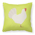 Leghorn Chicken Green Decorative Throw Pillow 18x18 Indoor Outdoor Accent Cushion, Fabric Cover with Insert for Sofa, Bed, Porch & Living Room