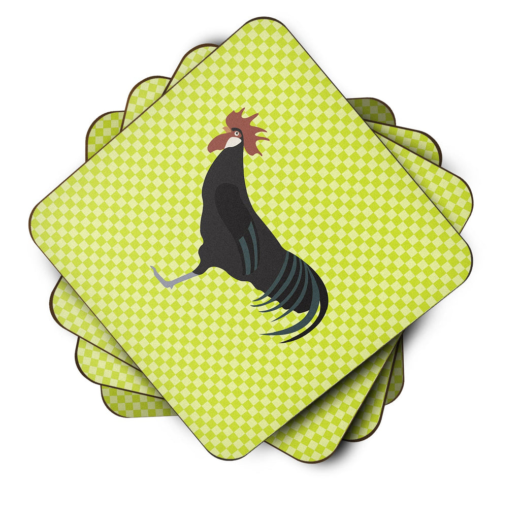 Minorca Ctalalan Chicken Green Foam Coasters Set of 4 Cup Coasters for Indoor Outdoor, Tabletop Protection, Anti Slip, Mouse pad Material