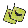 Minorca Ctalalan Chicken Green Pot Holder Set of 2 Heat Resistant Quilted Hot Pads 7.5 x 7.5 Inch, Insulated Kitchen Trivets for Cooking & Baking