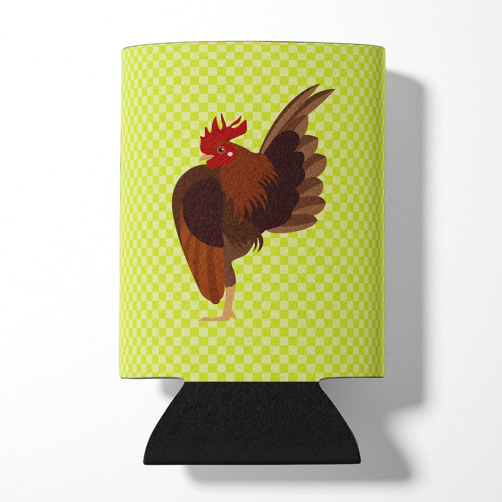 Malaysian Serama Chicken Green Can or Bottle Hugger Cooler Sleeve for Standard 12 oz Cans, Insulated Foam Beer & Soda Can Hugger Reusable