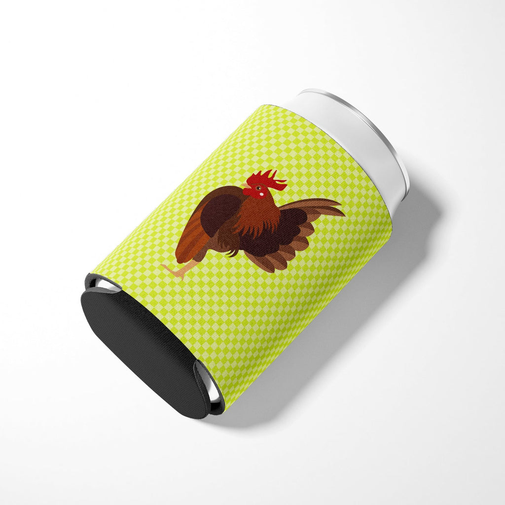 Malaysian Serama Chicken Green Can or Bottle Hugger Cooler Sleeve for Standard 12 oz Cans, Insulated Foam Beer & Soda Can Hugger Reusable
