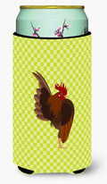 Malaysian Serama Chicken Green Tall Boy Hugger Can Cooler Sleeve Machine Washable Drink Collapsible Insulator Beverage Insulated Holder