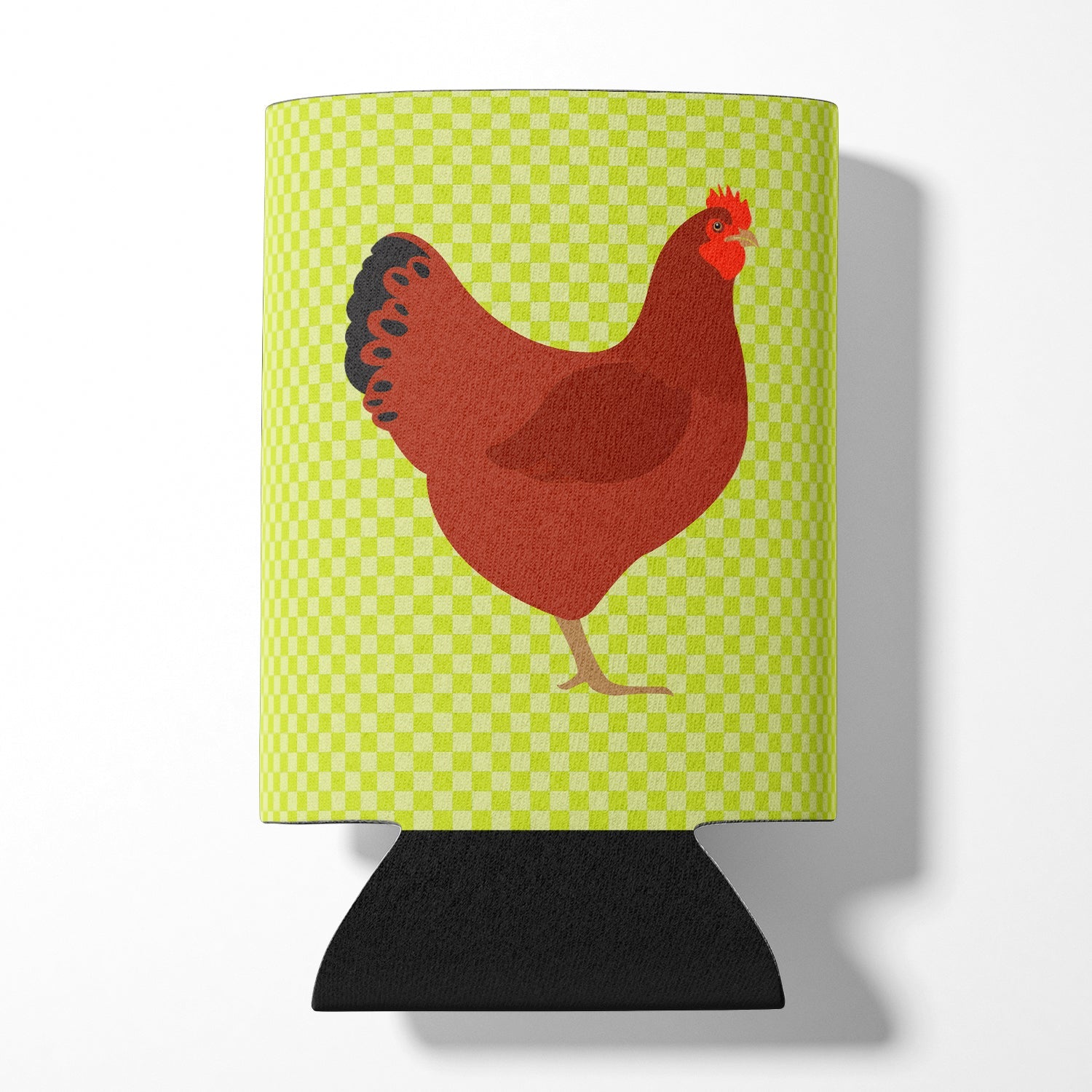 New Hampshire Red Chicken Green Can or Bottle Hugger Cooler Sleeve for Standard 12 oz Cans, Insulated Foam Beer & Soda Can Hugger Reusable