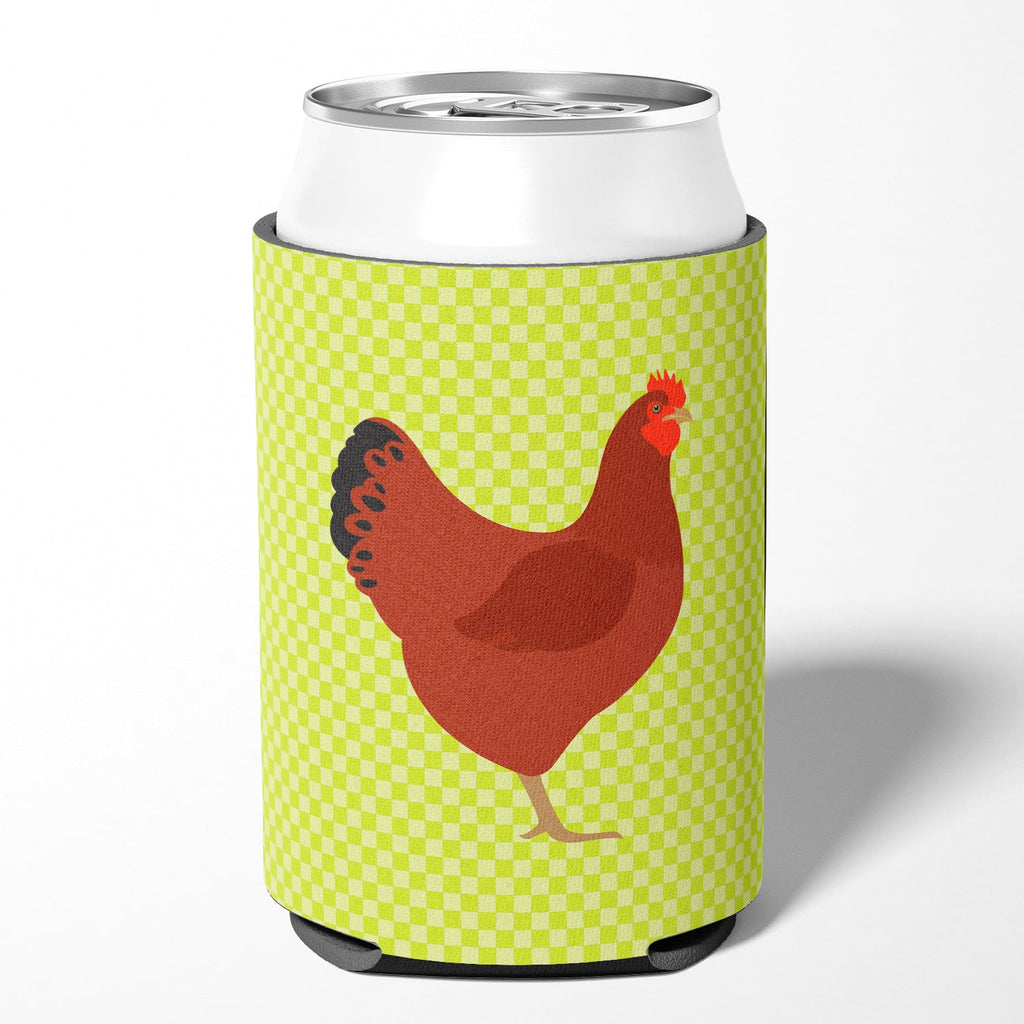 New Hampshire Red Chicken Green Can or Bottle Hugger Cooler Sleeve for Standard 12 oz Cans, Insulated Foam Beer & Soda Can Hugger Reusable