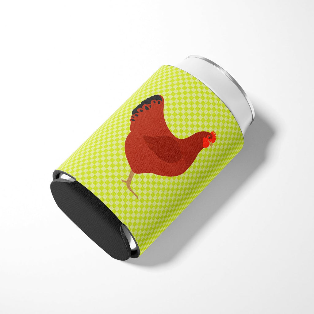 New Hampshire Red Chicken Green Can or Bottle Hugger Cooler Sleeve for Standard 12 oz Cans, Insulated Foam Beer & Soda Can Hugger Reusable