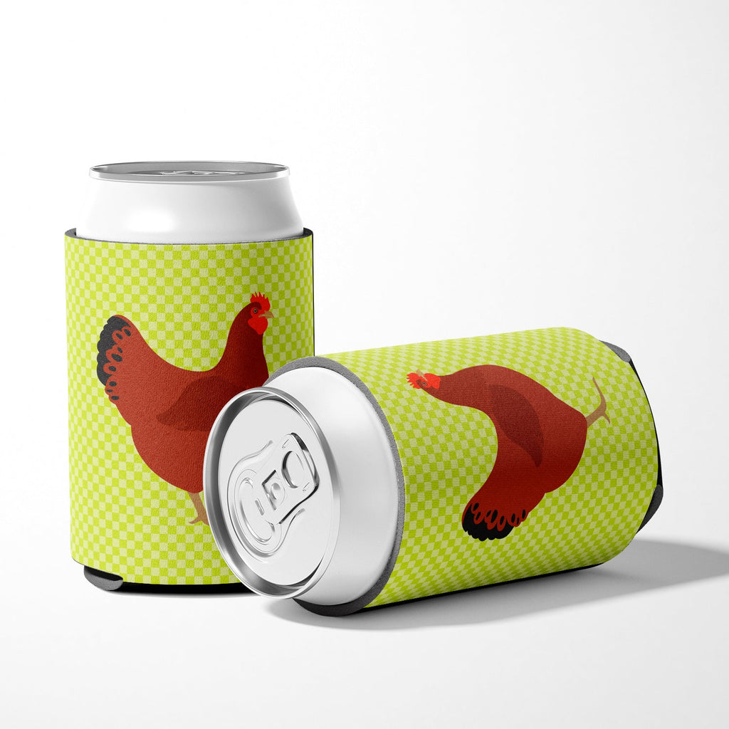 New Hampshire Red Chicken Green Can or Bottle Hugger Cooler Sleeve for Standard 12 oz Cans, Insulated Foam Beer & Soda Can Hugger Reusable