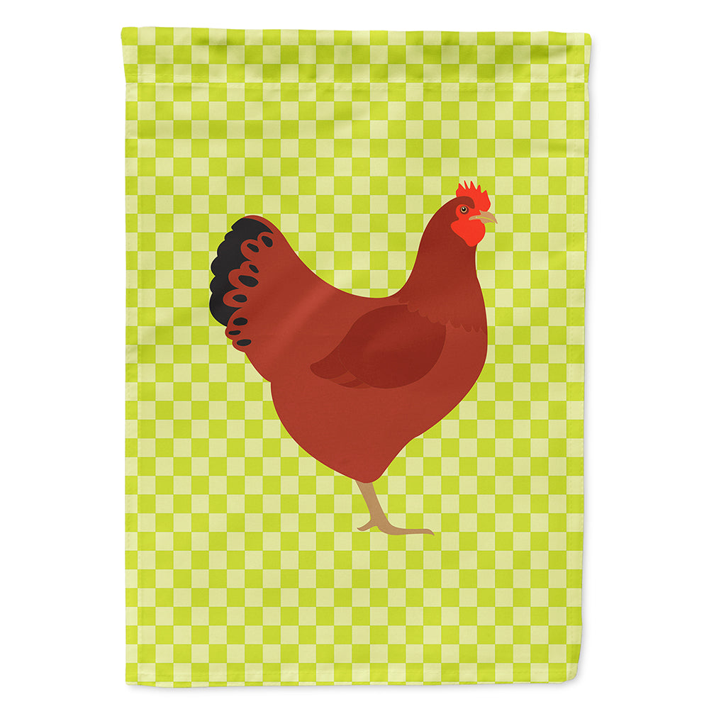 New Hampshire Red Chicken Green House Flag 28x40 Porch Sleeve Pole Decorative Outside Yard Banner Artwork Wall Hanging, Polyester