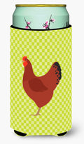 New Hampshire Red Chicken Green Tall Boy Hugger Can Cooler Sleeve Machine Washable Drink Collapsible Insulator Beverage Insulated Holder
