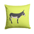 American Mammoth Jack Donkey Green Decorative Throw Pillow 14x14 Indoor Outdoor Accent Cushion, Fabric Cover with Insert for Sofa, Bed, Porch & Living Room