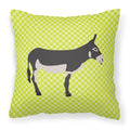American Mammoth Jack Donkey Green Decorative Throw Pillow 18x18 Indoor Outdoor Accent Cushion, Fabric Cover with Insert for Sofa, Bed, Porch & Living Room