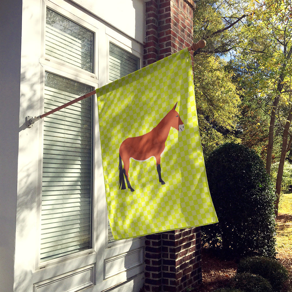 Mule Green House Flag 28x40 Porch Sleeve Pole Decorative Outside Yard Banner Artwork Wall Hanging, Polyester