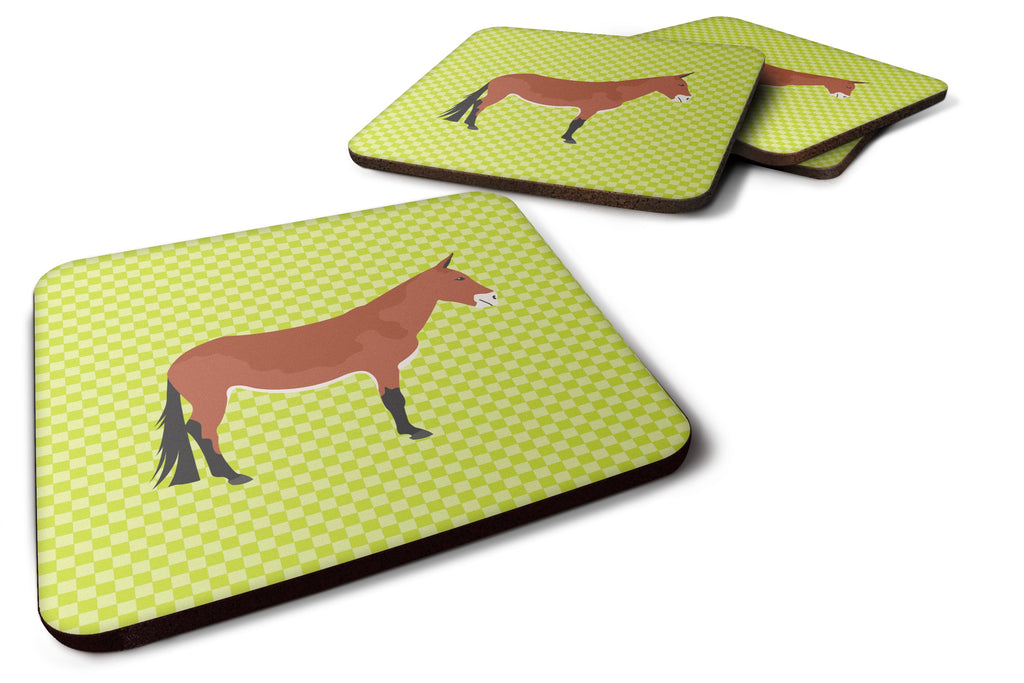 Mule Green Foam Coasters Set of 4 Cup Coasters for Indoor Outdoor, Tabletop Protection, Anti Slip, Mouse pad Material