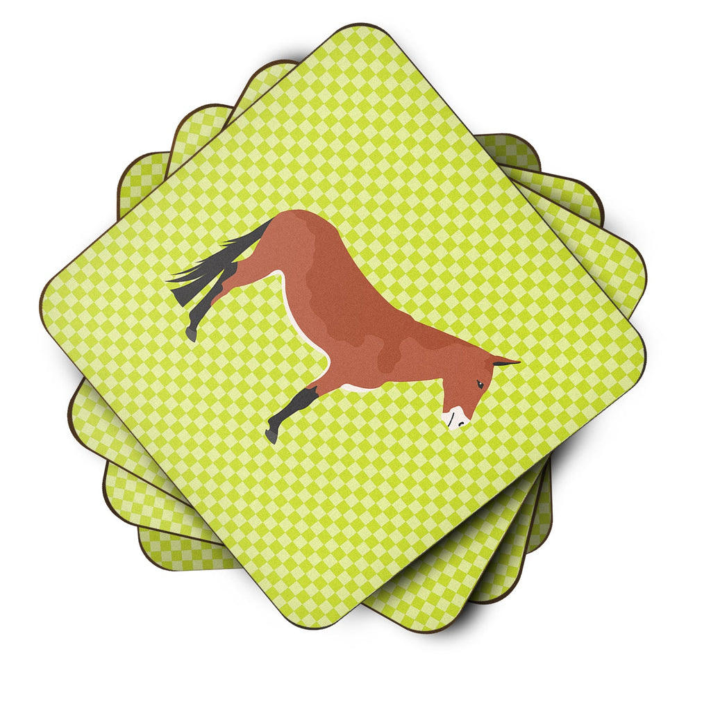 Mule Green Foam Coasters Set of 4 Cup Coasters for Indoor Outdoor, Tabletop Protection, Anti Slip, Mouse pad Material