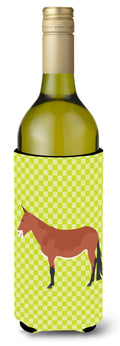 Mule Green Wine Bottle Hugger Gift Sleeve for Standard 750 ml Bottles, Insulated Reusable Also Fits Mini Shot & Pint Bottles