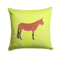 Mule Green Decorative Throw Pillow 14x14 Indoor Outdoor Accent Cushion, Fabric Cover with Insert for Sofa, Bed, Porch & Living Room