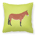 Mule Green Decorative Throw Pillow 18x18 Indoor Outdoor Accent Cushion, Fabric Cover with Insert for Sofa, Bed, Porch & Living Room