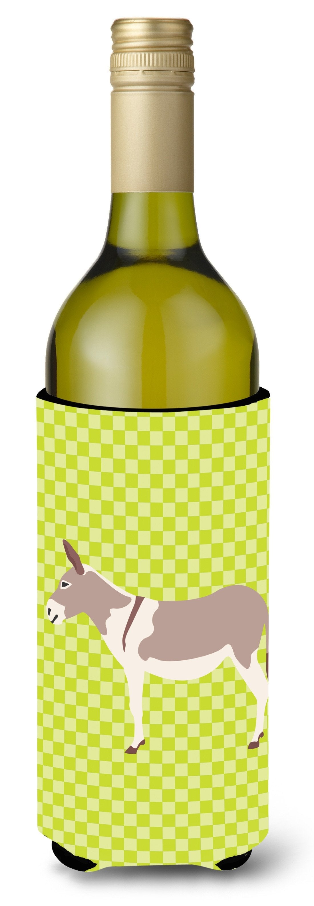 Australian Teamster Donkey Green Wine Bottle Hugger Gift Sleeve for Standard 750 ml Bottles, Insulated Reusable Also Fits Mini Shot & Pint Bottles