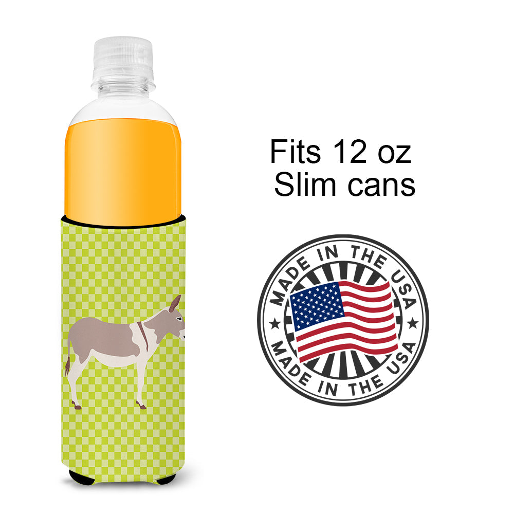 Australian Teamster Donkey Green Slim Can Hugger , Insulated Foam Hugger for 12 oz Slim Cans, Beer Bottles & Water Bottles, Printed in USA