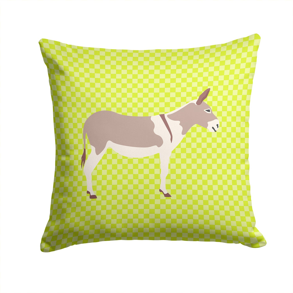 Australian Teamster Donkey Green Decorative Throw Pillow 14x14 Indoor Outdoor Accent Cushion, Fabric Cover with Insert for Sofa, Bed, Porch & Living Room