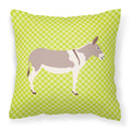 Australian Teamster Donkey Green Decorative Throw Pillow 18x18 Indoor Outdoor Accent Cushion, Fabric Cover with Insert for Sofa, Bed, Porch & Living Room