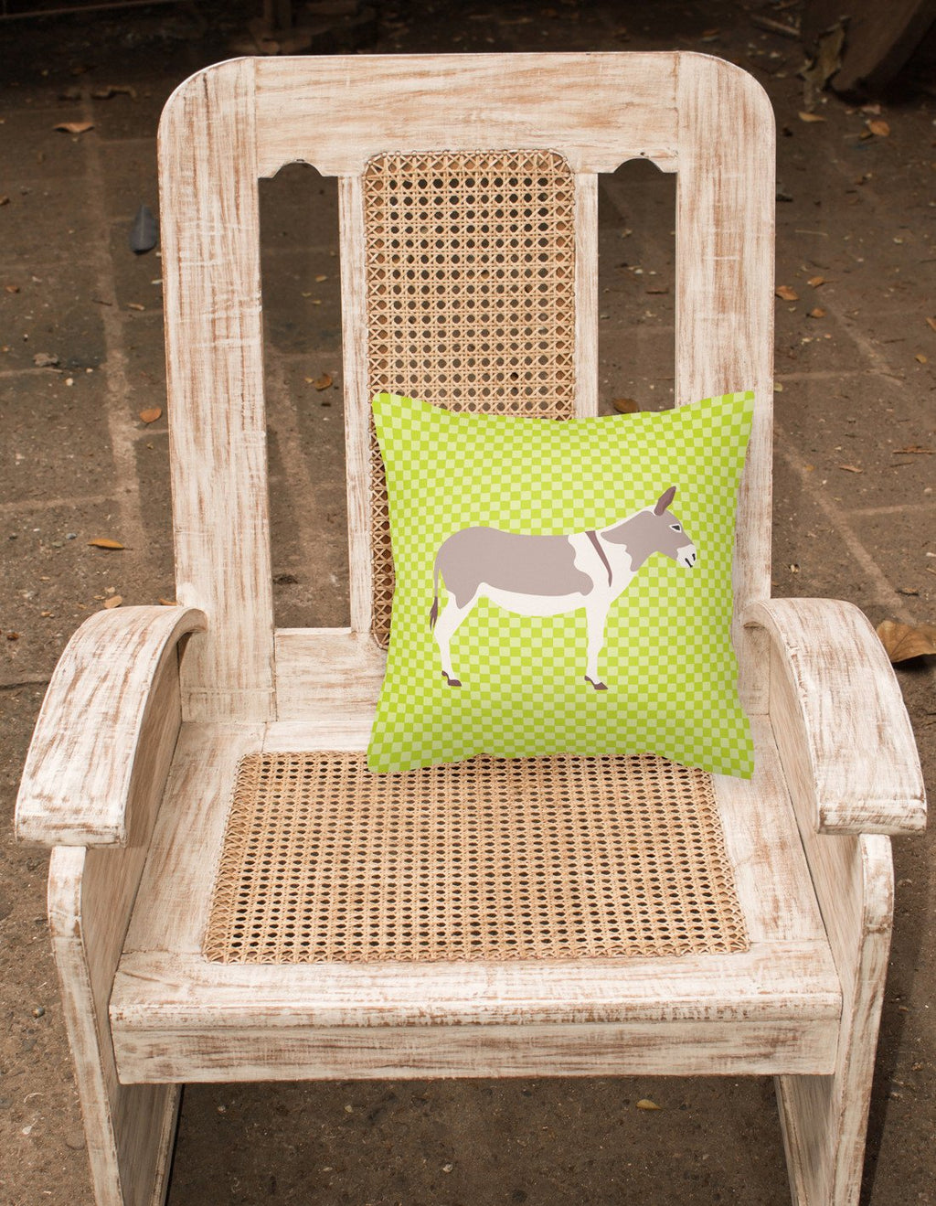 Australian Teamster Donkey Green Decorative Throw Pillow 18x18 Indoor Outdoor Accent Cushion, Fabric Cover with Insert for Sofa, Bed, Porch & Living Room