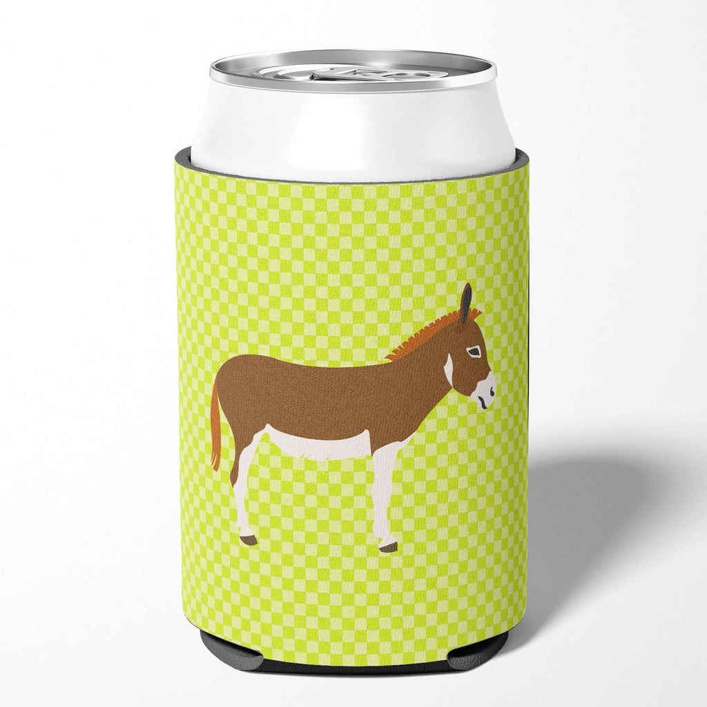 Miniature Mediterranian Donkey Green Can or Bottle Hugger Cooler Sleeve for Standard 12 oz Cans, Insulated Foam Beer & Soda Can Hugger Reusable