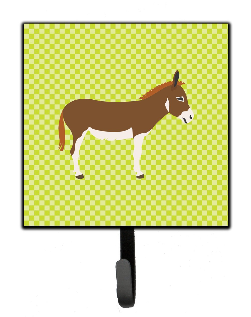 Miniature Mediterranian Donkey Green Leash or Key Holder Wall Hooks, Key Hooks Holder, Coat Rack Wall Mount, Coat Hooks, Hooks for Hanging Keys, Towels, Aprons, Leashes