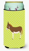 Miniature Mediterranian Donkey Green Tall Boy Hugger Can Cooler Sleeve Machine Washable Drink Collapsible Insulator Beverage Insulated Holder
