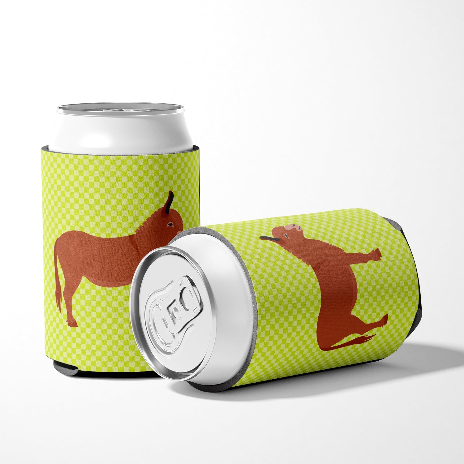 Irish Donkey Green Can or Bottle Hugger Cooler Sleeve for Standard 12 oz Cans, Insulated Foam Beer & Soda Can Hugger Reusable