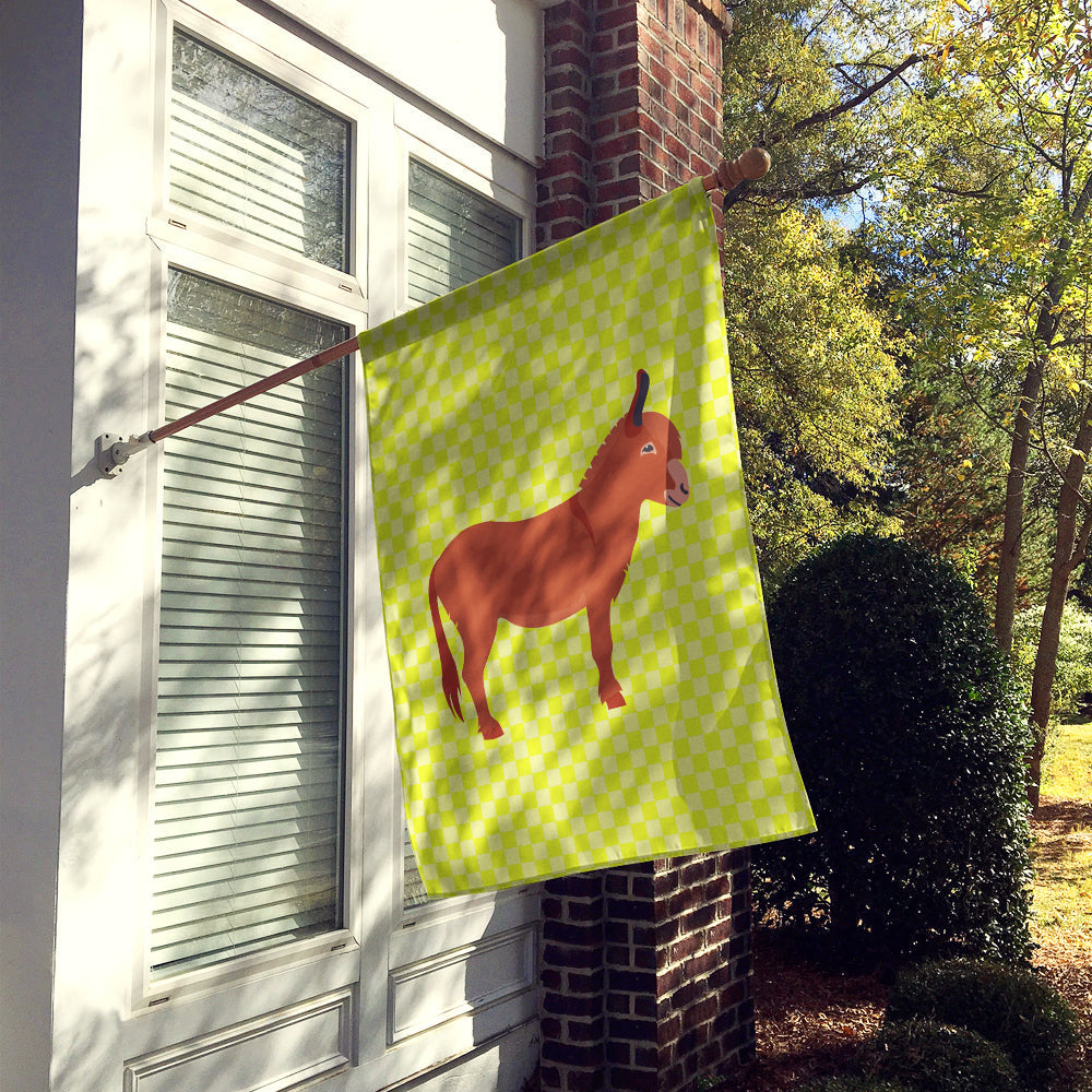 Irish Donkey Green House Flag 28x40 Porch Sleeve Pole Decorative Outside Yard Banner Artwork Wall Hanging, Polyester