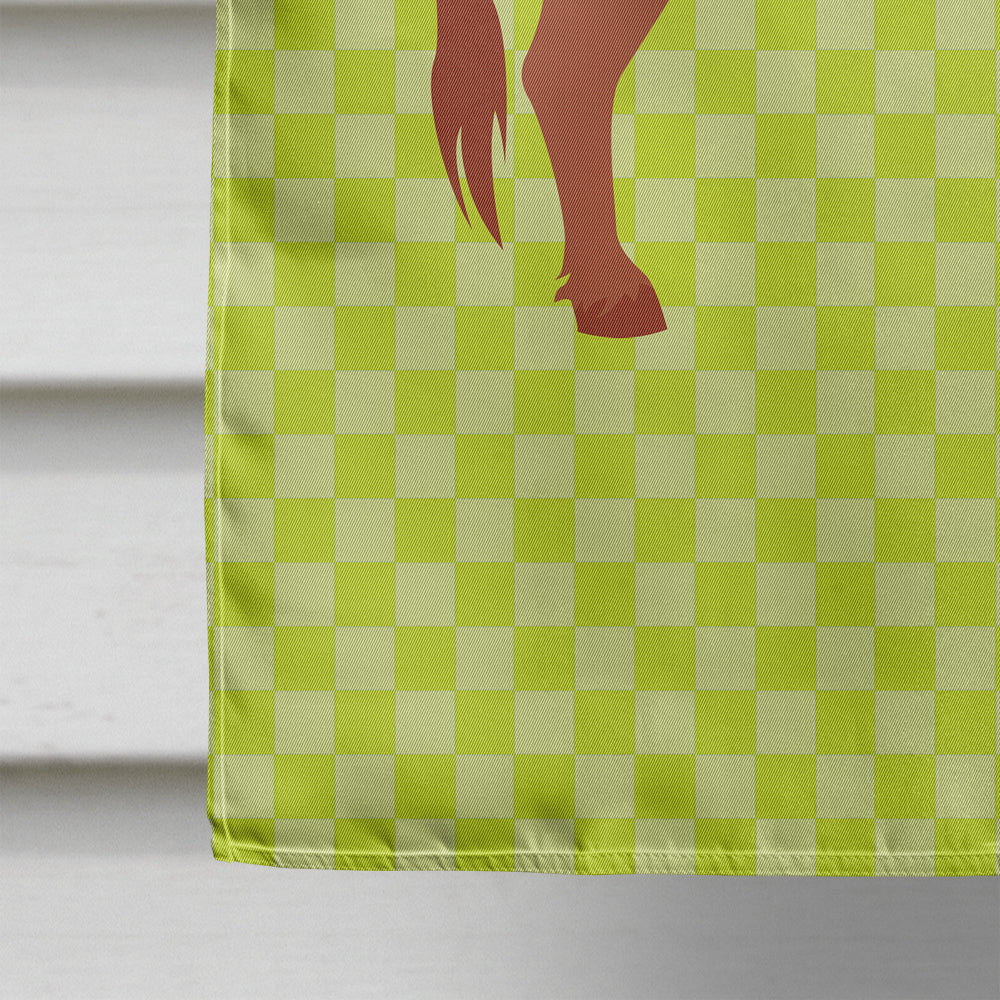 Irish Donkey Green House Flag 28x40 Porch Sleeve Pole Decorative Outside Yard Banner Artwork Wall Hanging, Polyester