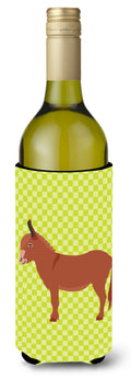 Irish Donkey Green Wine Bottle Hugger Gift Sleeve for Standard 750 ml Bottles, Insulated Reusable Also Fits Mini Shot & Pint Bottles