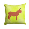 Irish Donkey Green Decorative Throw Pillow 14x14 Indoor Outdoor Accent Cushion, Fabric Cover with Insert for Sofa, Bed, Porch & Living Room
