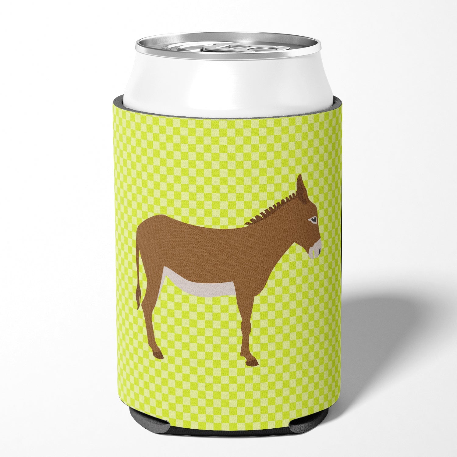 Cotentin Donkey Green Can or Bottle Hugger Cooler Sleeve for Standard 12 oz Cans, Insulated Foam Beer & Soda Can Hugger Reusable