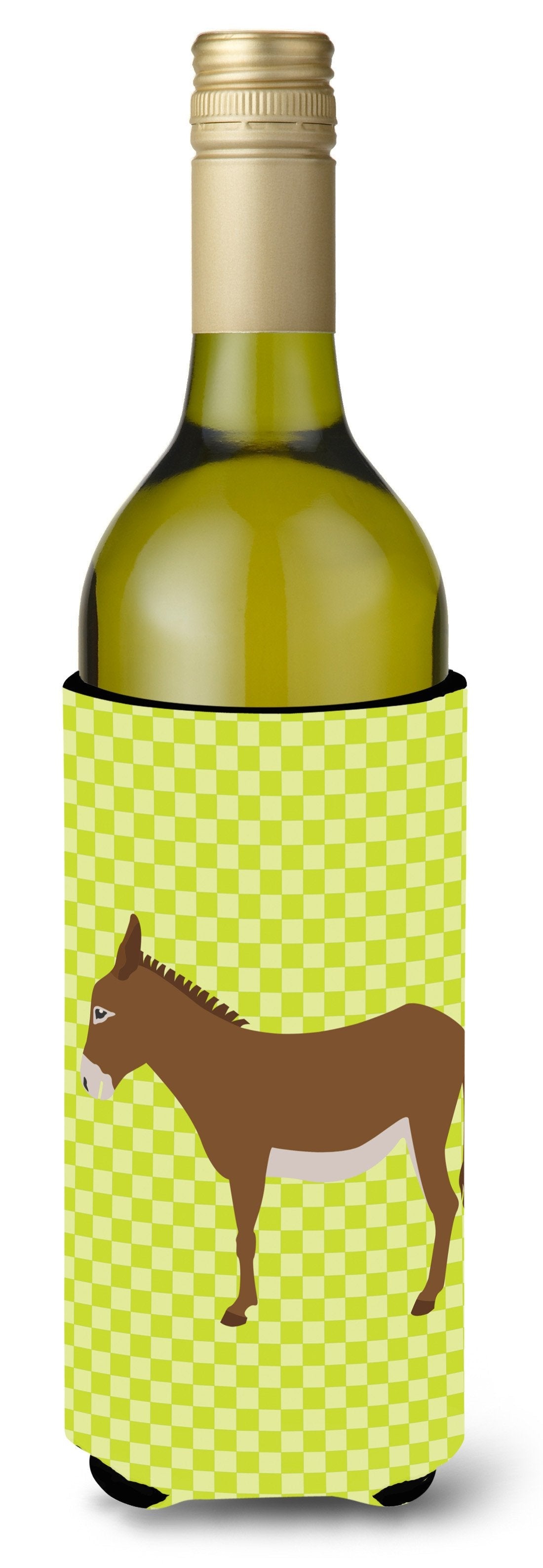 Cotentin Donkey Green Wine Bottle Hugger Gift Sleeve for Standard 750 ml Bottles, Insulated Reusable Also Fits Mini Shot & Pint Bottles