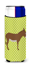 Cotentin Donkey Green Slim Can Hugger , Insulated Foam Hugger for 12 oz Slim Cans, Beer Bottles & Water Bottles, Printed in USA