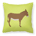 Cotentin Donkey Green Decorative Throw Pillow 18x18 Indoor Outdoor Accent Cushion, Fabric Cover with Insert for Sofa, Bed, Porch & Living Room